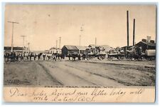 1907 Freight Team Horses Wagon Casper Wyoming WY Tonawanda NY Antique Postcard picture