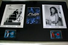 Lance Henriksen & Sanaa Lathan signed Alien vs Predator 8x10 movie photos FRAMED picture