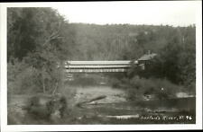 RPPC Covered Bridge Saxton's River Vermont VT ~ Kodak real photo postcard picture