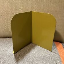 Vintage MCM Metal Corner Bookends Yellow 8.5” picture