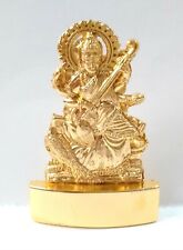Saraswati Idol Sarasvati Murti Statue Hindu God Blessed Mixed Metal 6.5cm Height picture
