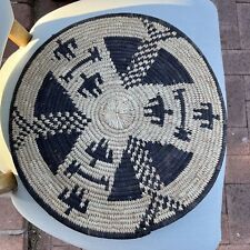 Vintage Hand Woven Flat Basket Native American? African? 16in picture