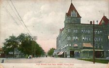 OHIO POSTCARD: VIEW OF HIGH STREET FROM MAIN STREET, PIQUA, OH picture