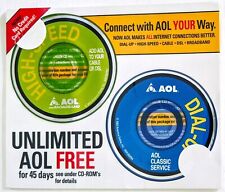 RARE Blue & Green Mini ROMs America Online Collectible / Install Discs, AOL CDs picture