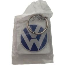 Vintage 80s VW Volkswagen Car Emblem Square Keychain Key Fob NIP picture