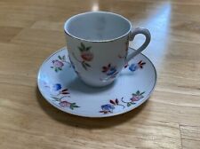 Vintage Teacup and Saucer Hand Painted Demitasse Made In Occupied Japan 1945-46 picture