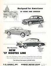 1957 Sunbeam Rapier and Hillman  - Original Car Advertisement Print Ad J256 picture
