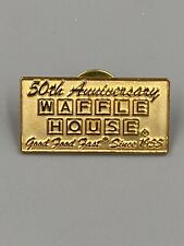 WAFFLE HOUSE 50th Anniversary Good Food Fast Gold Colored Lapel Pin Brooch picture