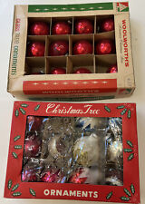 Lot 23 Vintage Blown Glass Feather Tree Color BALLS Christmas Ornaments Japan picture