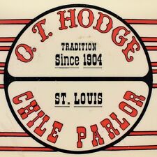 1985 O.T. Hodge Chile Parlor Restaurant Decal Sticker Union Station St Louis MO picture