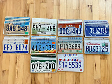 Bulk Lot of 50 License Plates from 10 Different States - 5 of Each State picture