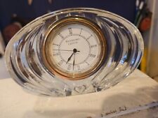 VINTAGE Waterford CRYSTAL Mantel Clock Quartz Movement Old Gothic IRELAND picture
