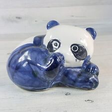 Vintage Blue White Panda Bear 6