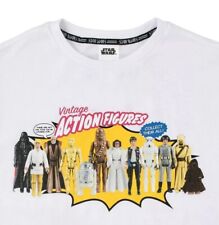 NEW Disney Parks Star Wars Shirt Adult White Vintage Action Figures Size Large picture