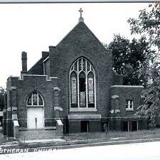 c1950s Missouri Valley, IA RPPC Lutheran Church Chapel Real Photo Postcard A105 picture