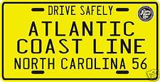 Atlantic Coast Line Railroad Railway 1956 License plate picture