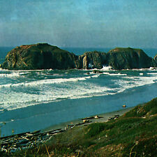 Vintage 1950s Elephant Rock Bandon Beach Ocean Postcard Oregon picture
