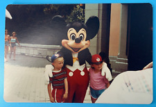 MICKEY MOUSE DISNEY WORLD 1970s KIDS EARS POSE FL VTG FOUND PHOTO SNAPSHOT 70s picture