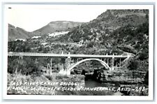 c1940s Salt River Canyon Bridge Between Globe Springville AZ RPPC Photo Postcard picture
