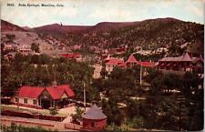 Soda Springs Manitou Colorado Co Birds Eye View Antique Db 1910 Pm Postcard picture