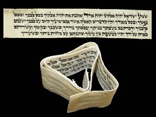 Authentic Antique Hebrew Torah Manuscript Parchment Circa 1900’s Tefillin Europe picture