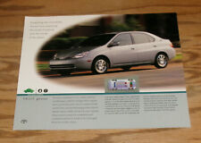 Original 2001 Toyota Prius Sales Sheet Brochure 01 picture