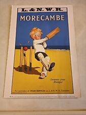 L&NWR (London & North Western Railway) Morecambe Cricket Beach Repo Poster A4 picture