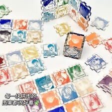 Haikyuu DIY Pen Anime Peripheral Shaped Jigsaw Acrylic Piece Storage Box 60PCS picture