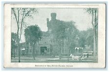 c1910's Residence Of Mrs. Potter Palmer Horse And Buggy Chicago IL Postcard picture
