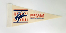Vintage Colorado Springs Pro Rodeo Hall of Fame Souvenir Banner Pennant Cowboy picture