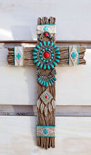 Ebros Southwest Native Indian Navajo Vector Turquoise Beads Dreamcatcher Cross picture