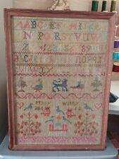 Beautiful English 19th Century Antique Needlework Sampler ~ Mary Wiley Age 12  picture