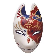 Japanese Fox Mask higo Kitsune Komendo dance Face Hand Painted Cosplay Handmade picture