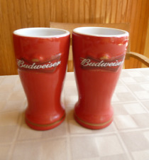 Budweiser Mini Ceramic Beer Glasses Pilsner red 4.25