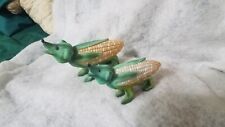 2 Vntg Kitschy Resin Figurines Corn Shaped Dogs Unbranded 4×7