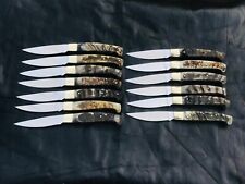 Lot Of 13 | BS-1985 | HandMade Stainless Pattada Folding Ram Horn italian KNIFE picture