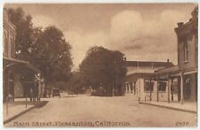 1910 Pleasanton, California - Main Street Businesses - Alameda County Postcard picture