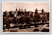 RPPC Tower of London Old Cars London VALENTINE & SONS Real Photo Postcard picture