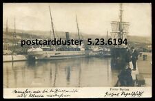 CROATIA Fiume/ Rijeka 1916 Porto Baross Ships. Real Photo Postcard picture