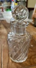 Baccarat Clear Swirl Dresser Bottle With Swirl Top Jasmine Vintage French Large picture