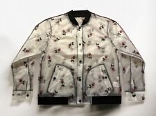 NWOT Disneyland Parks Mickey Mouse Transparent Frosted Bomber Rain Jacket XL picture