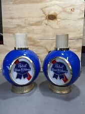 VINTAGE PBR PABST BLUE RIBBON BEER WALL SCONCE LAMP ROUND GLOBE. No electrical. picture