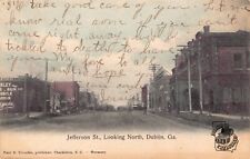 GA~GEORGIA~DUBLIN~JEFFERSON STREET LOOKING NORTH~STABLES~MAILED 1908 picture
