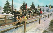 Postcard NY Grossinger's Resort Catskills Chrome Toboggan Run Snow VTG Clothing picture