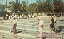 Postcard Greetings from Bradenton Florida Shuffleboard Court People picture