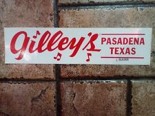 ORIGINAL Gilley's Country Music Bar Pasadena TX Bumper Sticker, AUTHENTIC 1980s picture