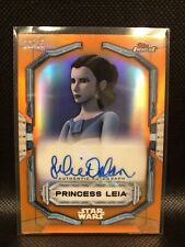 2022 Topps Finest Star Wars Princess Leia Auto Julie Dolan Orange Refractor /25 picture