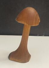 Vintage Hand Carved Solid Wood Mushroom 5 Inch Live Edge Numbered Dated picture