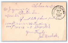1891 Jas Hrabak WJ Young & Co. Chelsea Iowa IA Clinton IA Postal Card picture