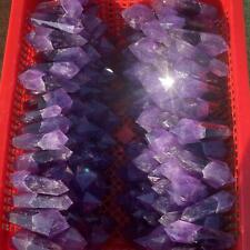 50pc Wholesale Natural Amethyst obelisk quartz crystal wand double point 1500g+ picture